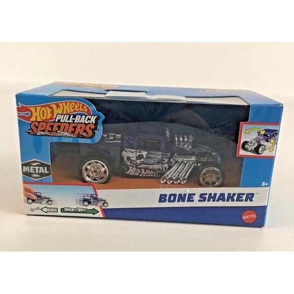 Mattel Other - Hot Wheels Pull Back Speeders Bone Shaker Die Cast 1:43 Vehicle New Mattel